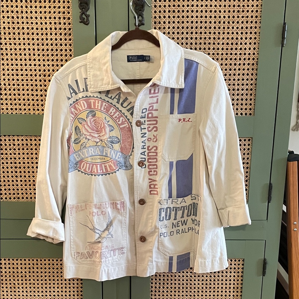 Ralph Lauren Logo Graphic Canvas Utility Jacket